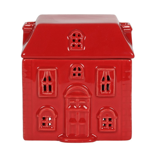 Red Ceramic House Oil Burner, image 1 of 6