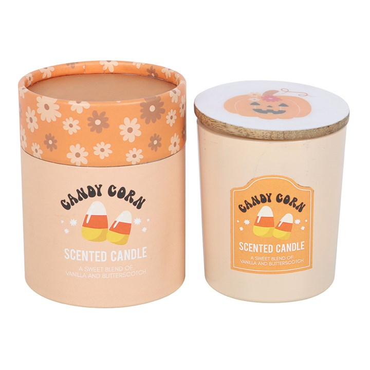 Candy Corn Vanilla and Butterscotch Candle, image 2 of 3