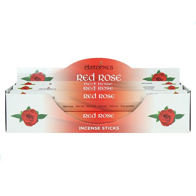 Set of 6 Packets of Elements Red Rose Incense Sticks, image 1 of 2