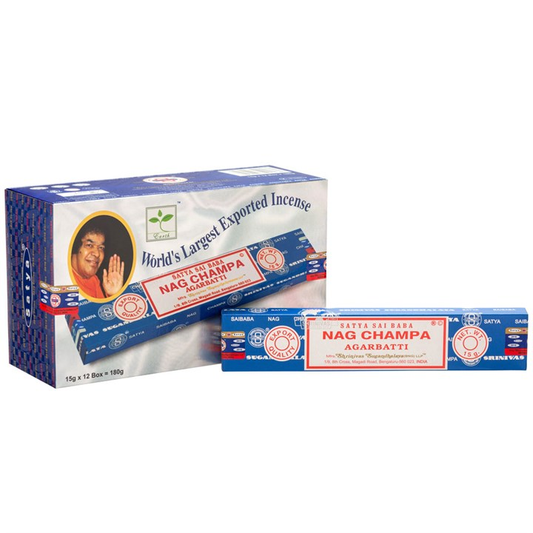 Set of 12 Packets of Nagchampa Incense Sticks by Satya, image 1 of 2