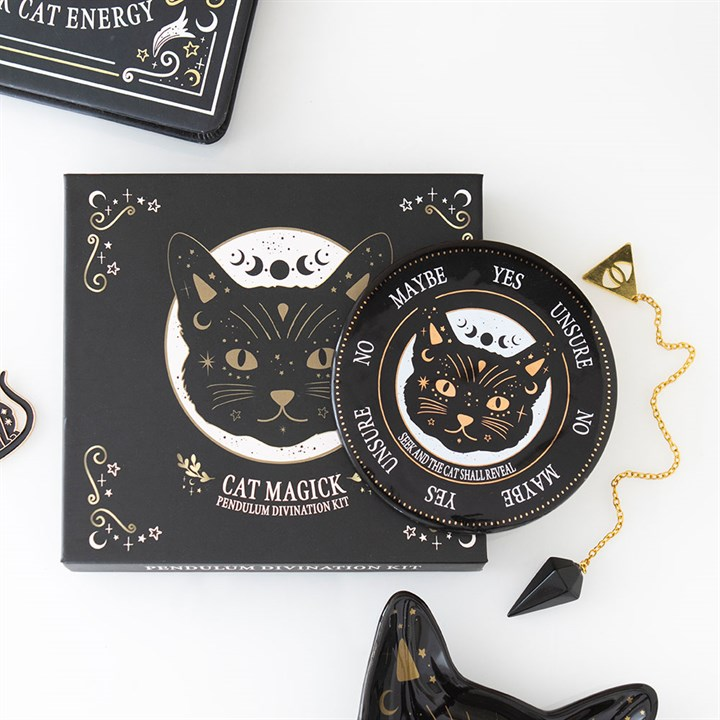 Black Cat Magick Pendulum Divination Kit, image 1 of 4