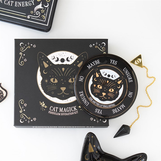 Black Cat Magick Pendulum Divination Kit, image 1 of 4