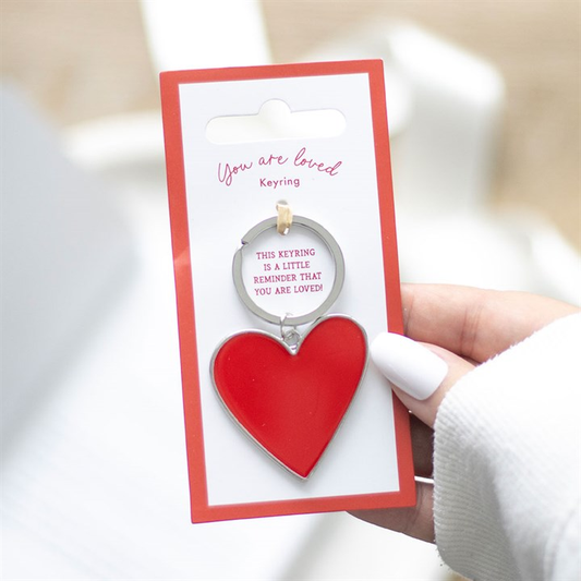 You Are Loved Heart Keyring, image 1 of 3