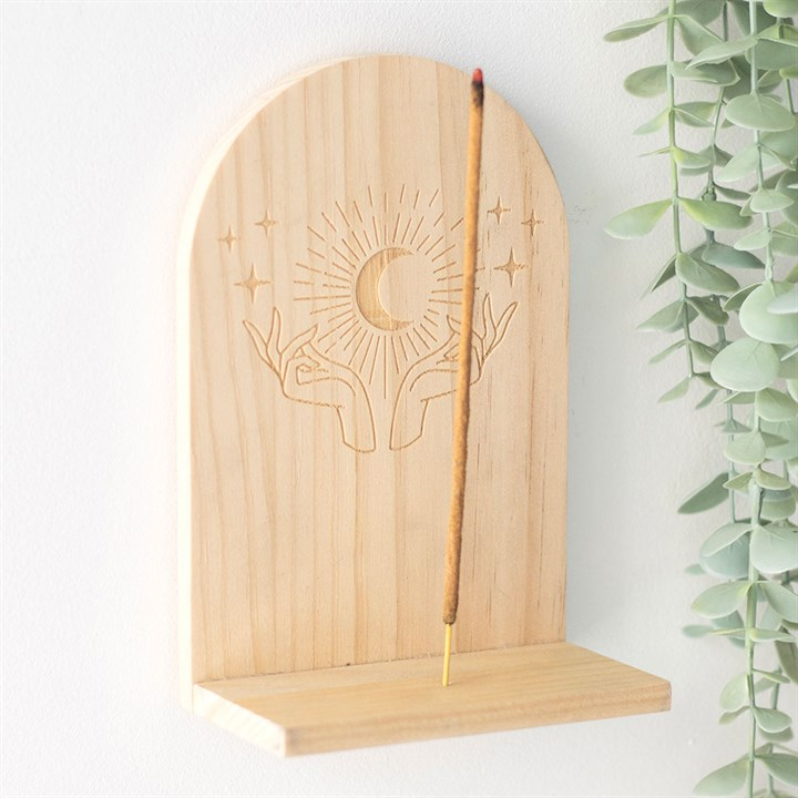 Natural Mystical Hands Incense Holder Shelf, image 1 of 6