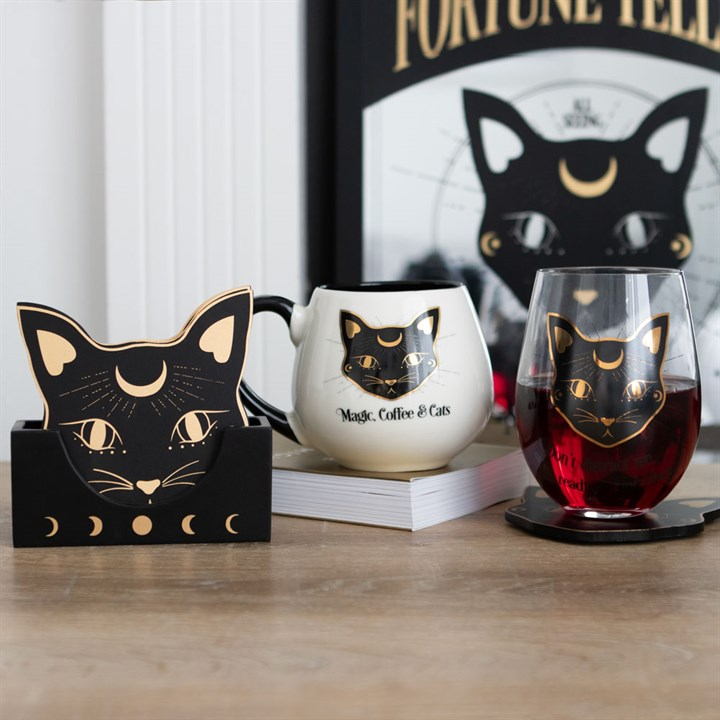 Magic, Coffee & Cats Rounded Mug, image 4 of 4