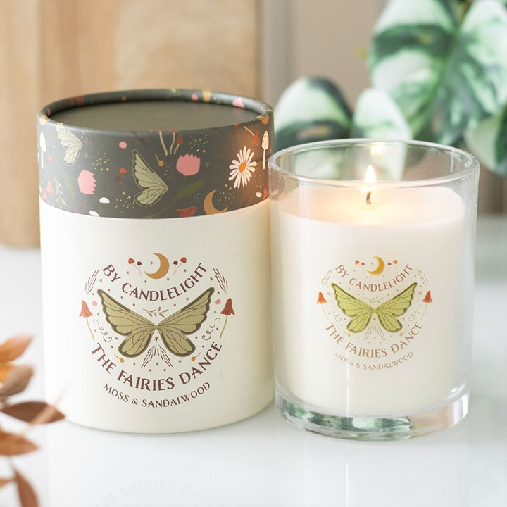 Fairy Wing Moss & Sandalwood Candle, image 1 of 5
