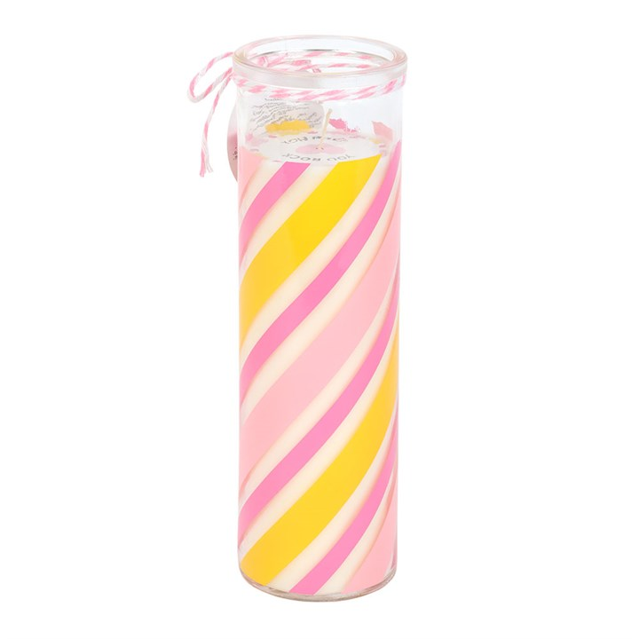 Candy Stripe Candyfloss Tube Candle, image 3 of 5