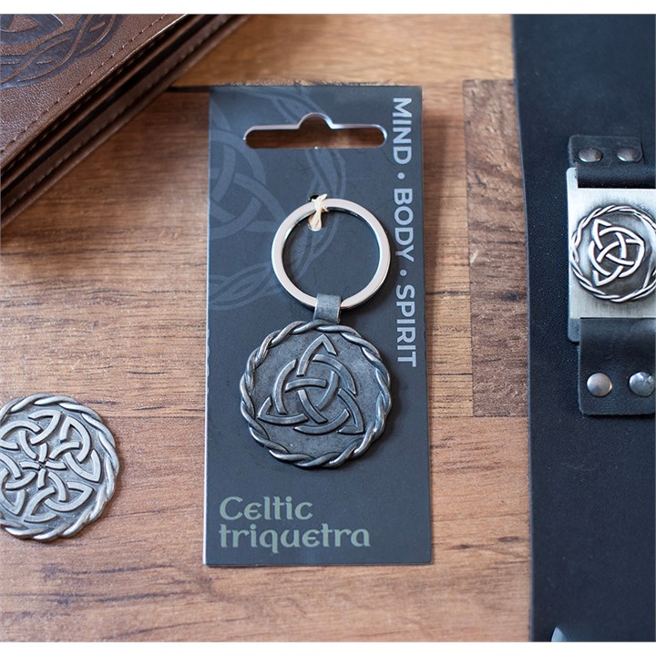 Celtic Triquetra Knot Keyring, image 1 of 5