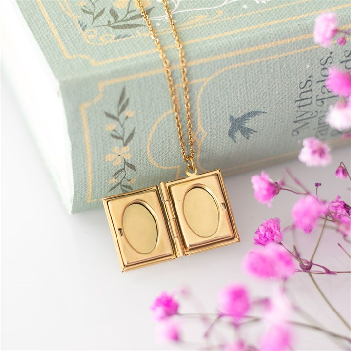 Book Shaped Locket Necklace in Gift Box, image 2 of 5