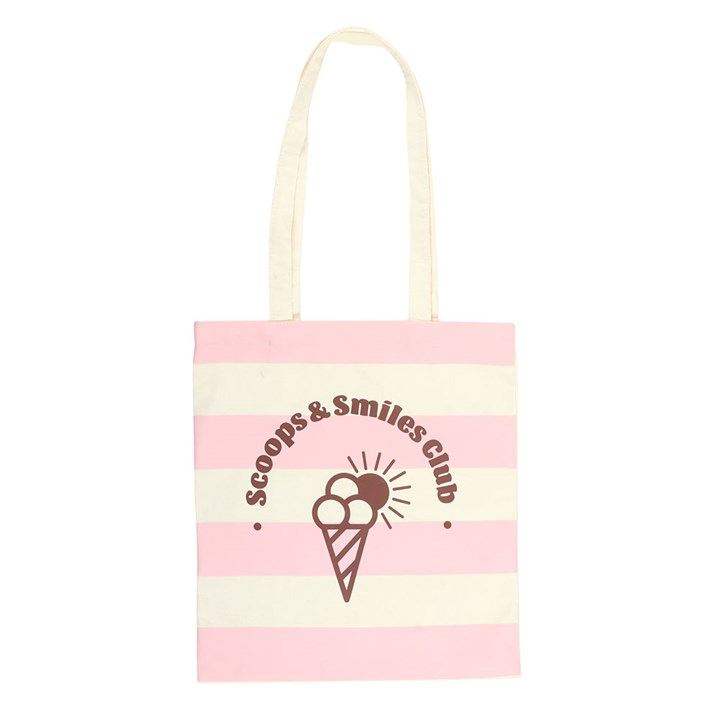 Pink Scoops & Smiles Club Polycotton Tote Bag, image 2 of 4