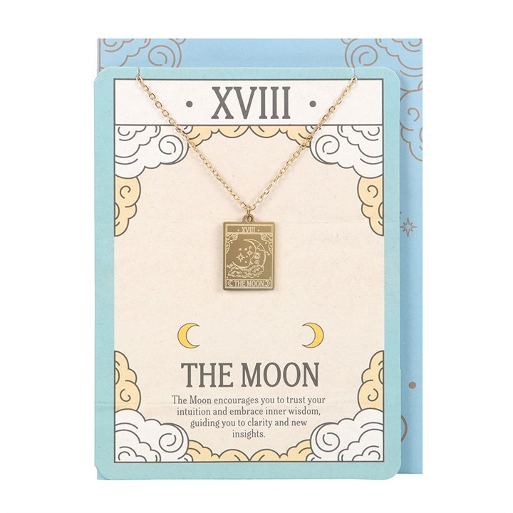 The Moon Vintage Tarot Necklace on Greeting Card, image 2 of 5