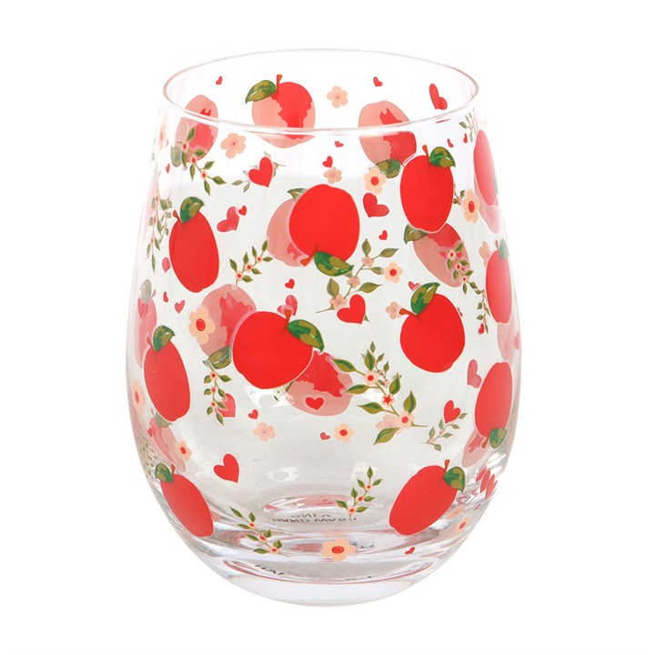 Apple Print Stemless Glass, image 3 of 5