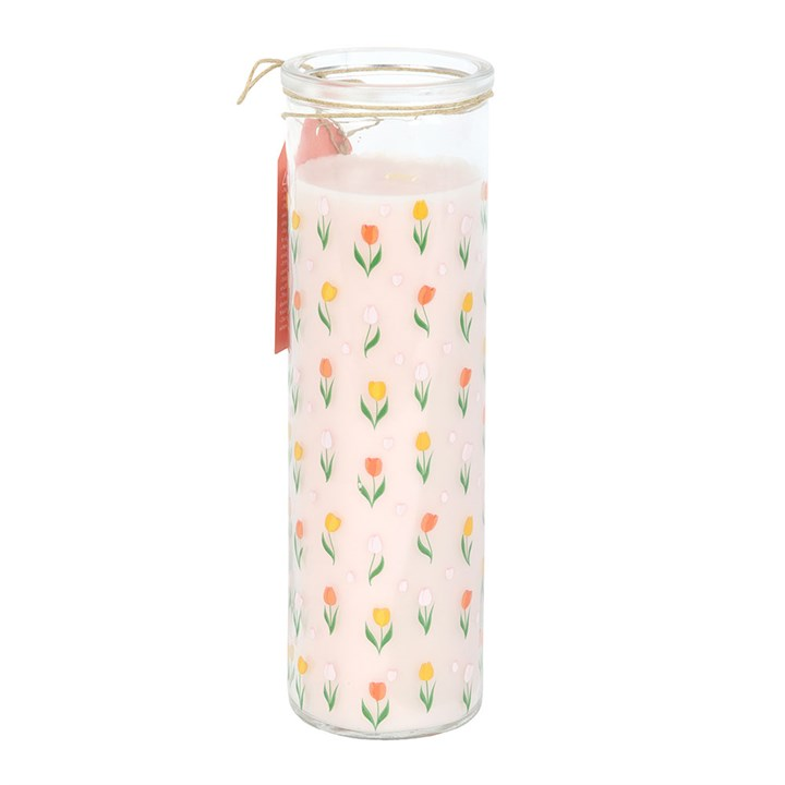 Tulip Print French Tulip Tube Candle, image 3 of 5
