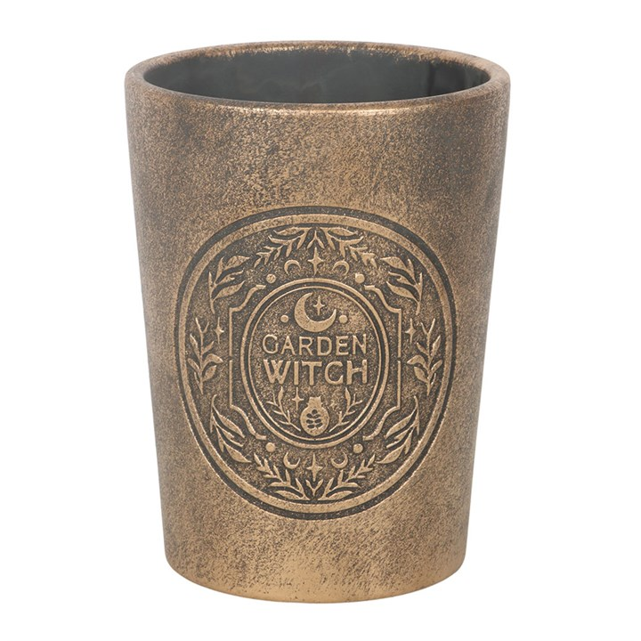 Garden Witch Bronze Effect Terracotta Plant Pot, image 3 of 6