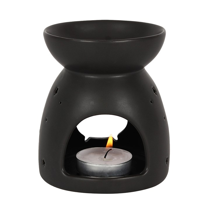 Black Cauldron Cut Out Oil Burner, image 3 of 5