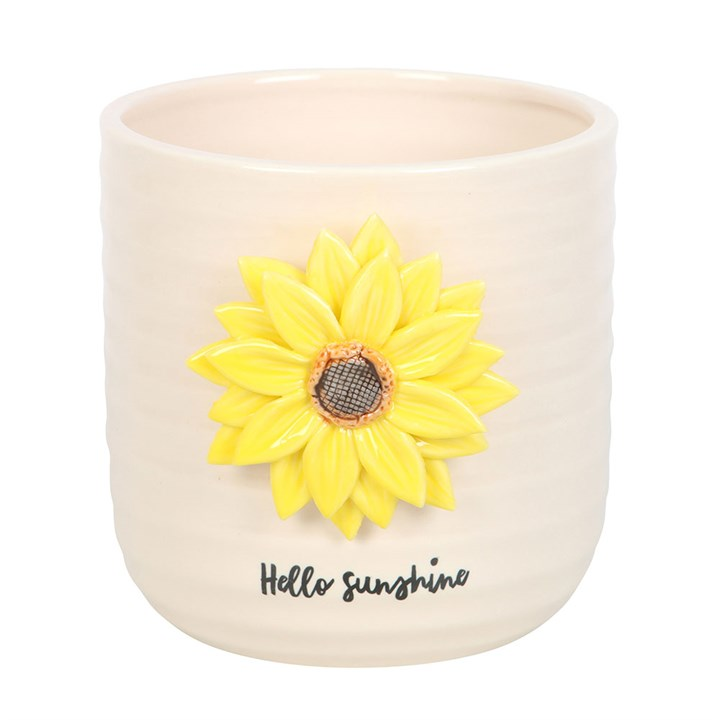 Hello Sunshine Plant Pot with 3D Sunflower, image 2 of 6