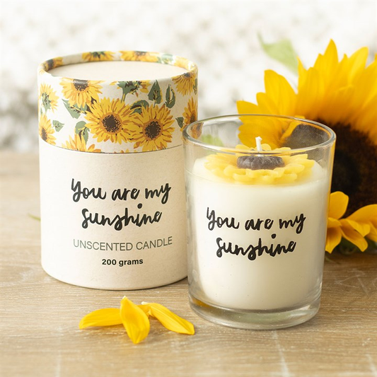 You Are My Sunshine Candle with 3D Sunflower, image 1 of 6