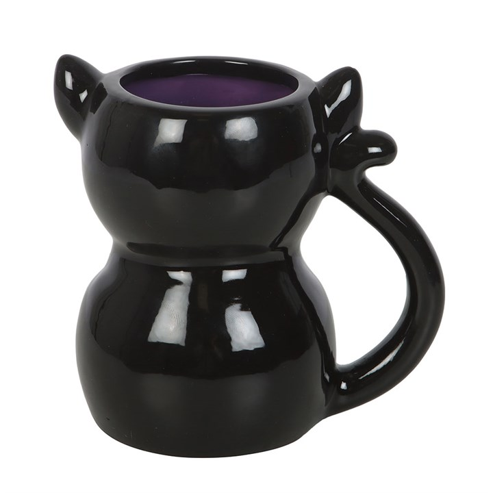 Cute and Creepy Black Cat Mug, image 4 of 5
