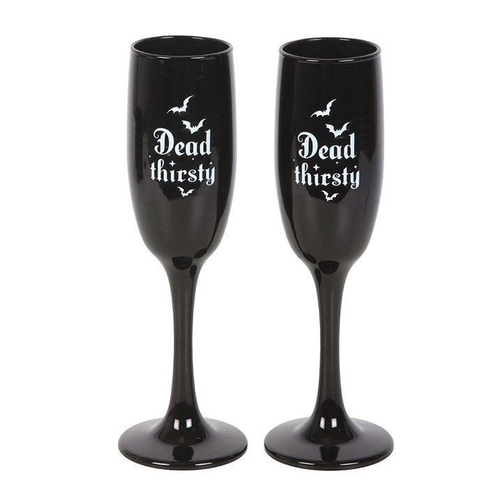 Set of 2 Dead Thirsty Champagne Flutes, image 2 of 5