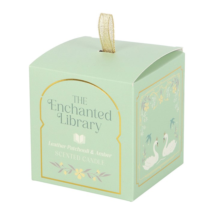 The Enchanted Library Leather, Patchouli & Amber Candle, image 4 of 5