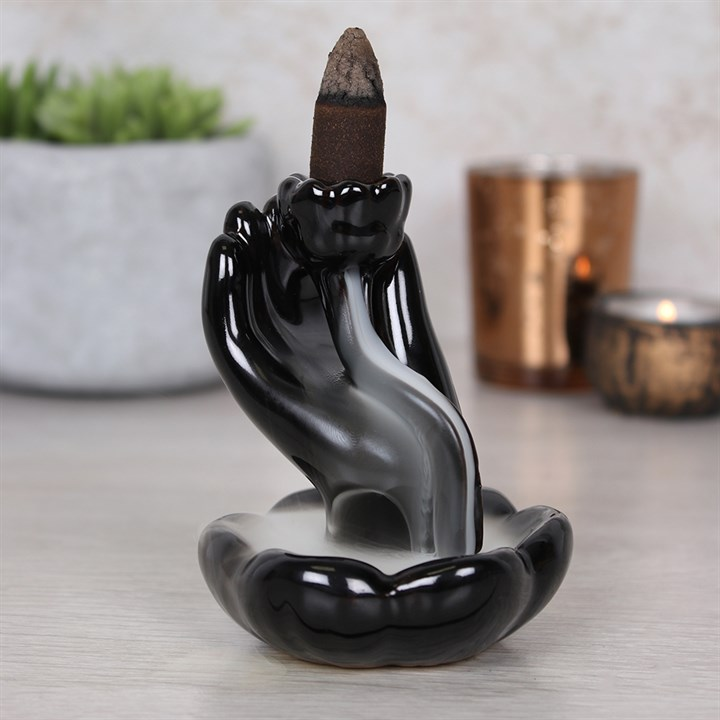 Hand & Lotus Flower Backflow Incense Burner, image 4 of 4