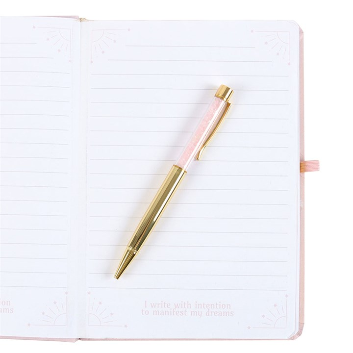 Goddess Energy A5 Manifestation Journal and Rose Quartz Crystal Pen, image 4 of 6