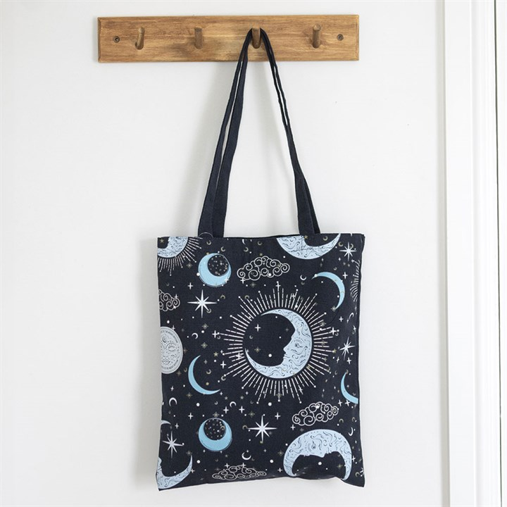Blue Moon Print Tote Bag, image 1 of 6