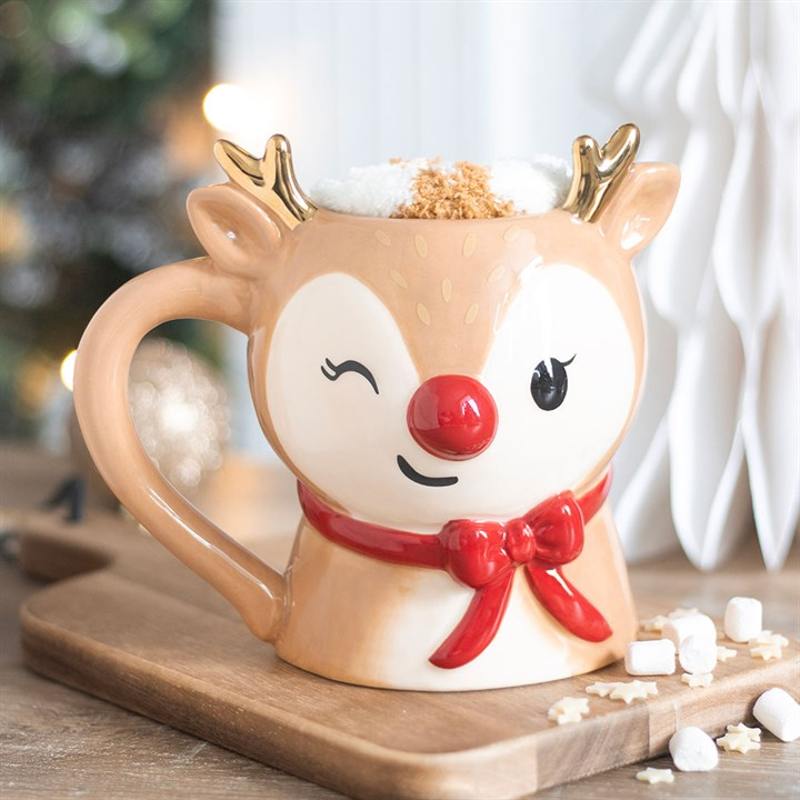 Ruby the Reindeer Mug and Socks Set, image 1 of 7