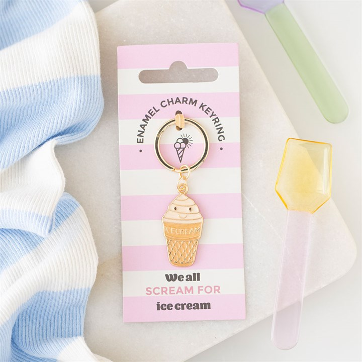 Ice Cream Cone Keyring, image 1 of 5