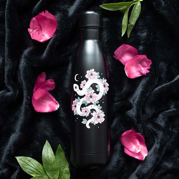 Floral Snake Metal Water Bottle, image 1 of 6