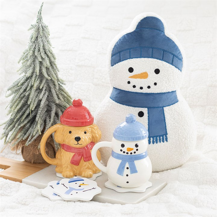 Snowman Shaped Boucle Cushion, image 6 of 6