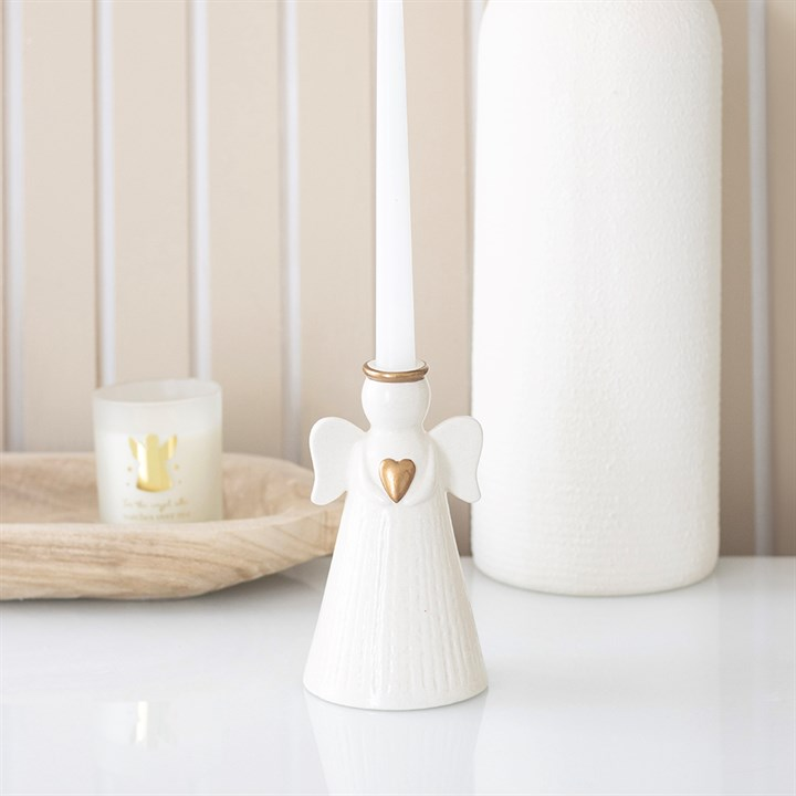 Heart Angel Taper Candle Holder, image 2 of 6