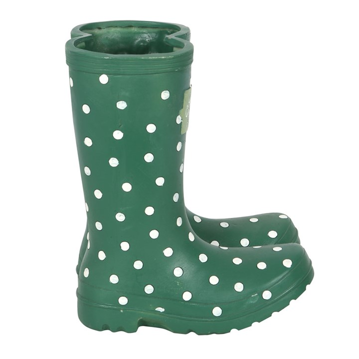 Dark Green Welly Boot Planter, image 3 of 3