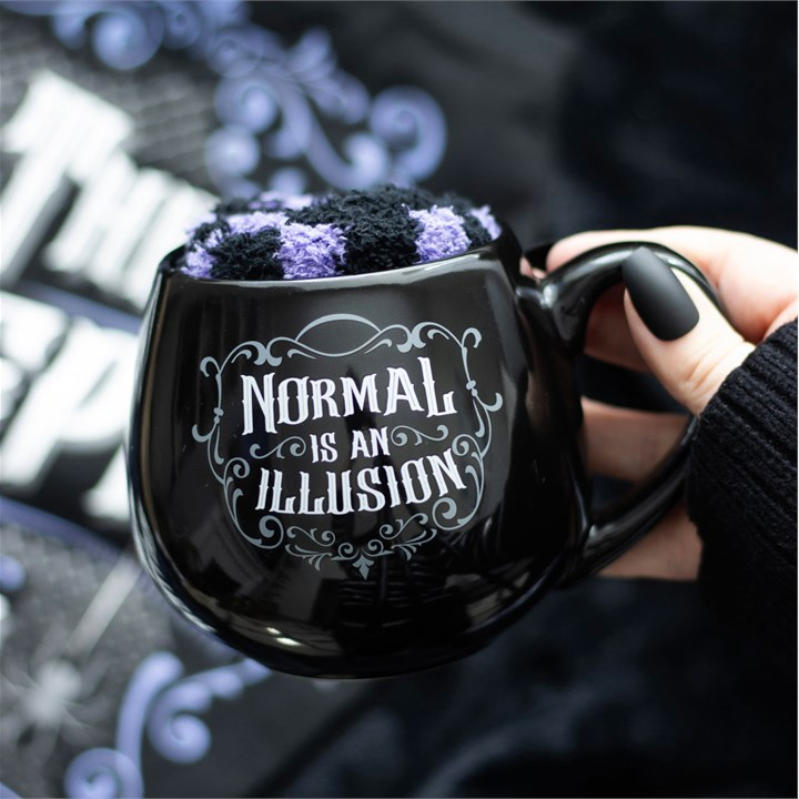 Normal is an Illusion Gothic Mug and Socks Set, image 1 of 6