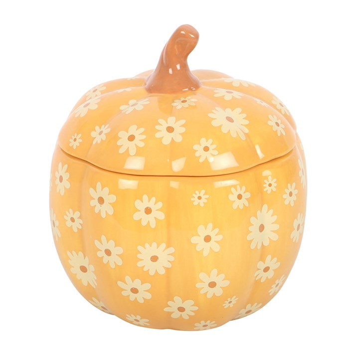 Groovy Floral Pumpkin Oil Burner, image 2 of 5