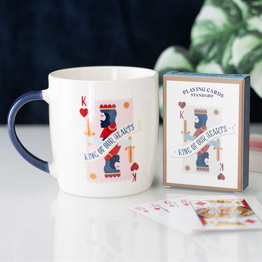 King of Our Hearts Mug and Playing Cards Set, image 1 of 3