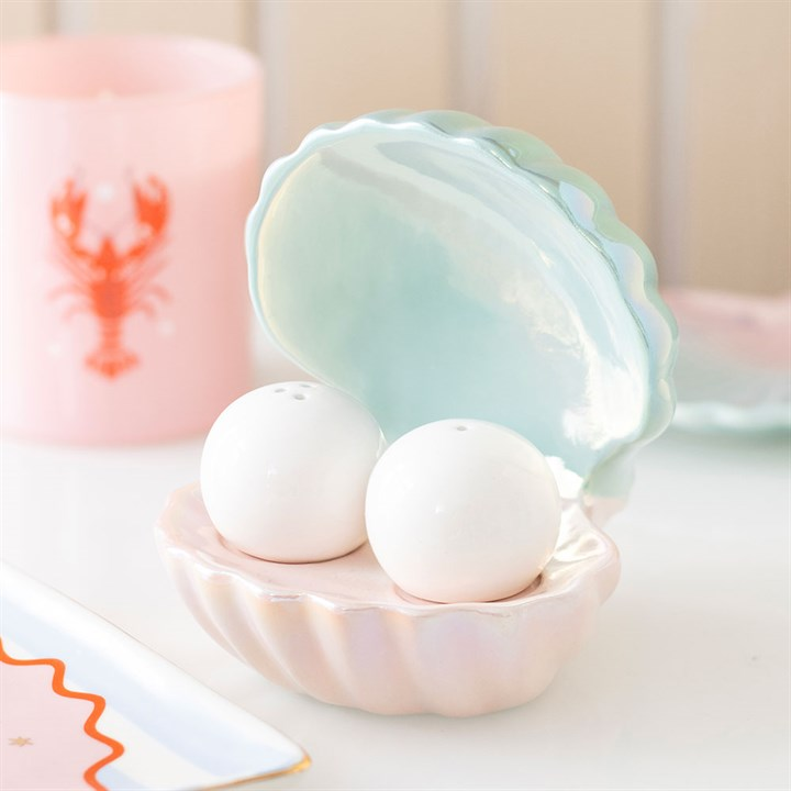 Clam Shell Salt and Pepper Shakers, image 1 of 7