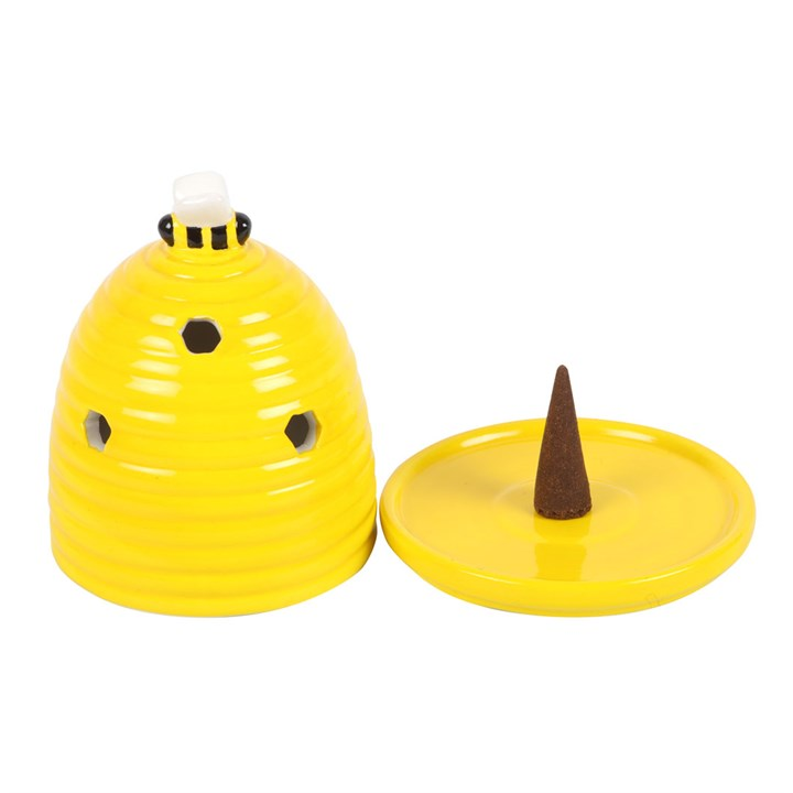 Yellow Beehive Incense Cone Holder, image 3 of 5