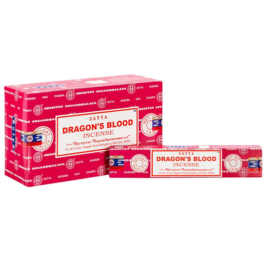 Satya Dragon's Blood Incense Sticks, Set of 12