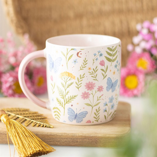 Luna Bloom Floral Print Mug, image 1 of 6