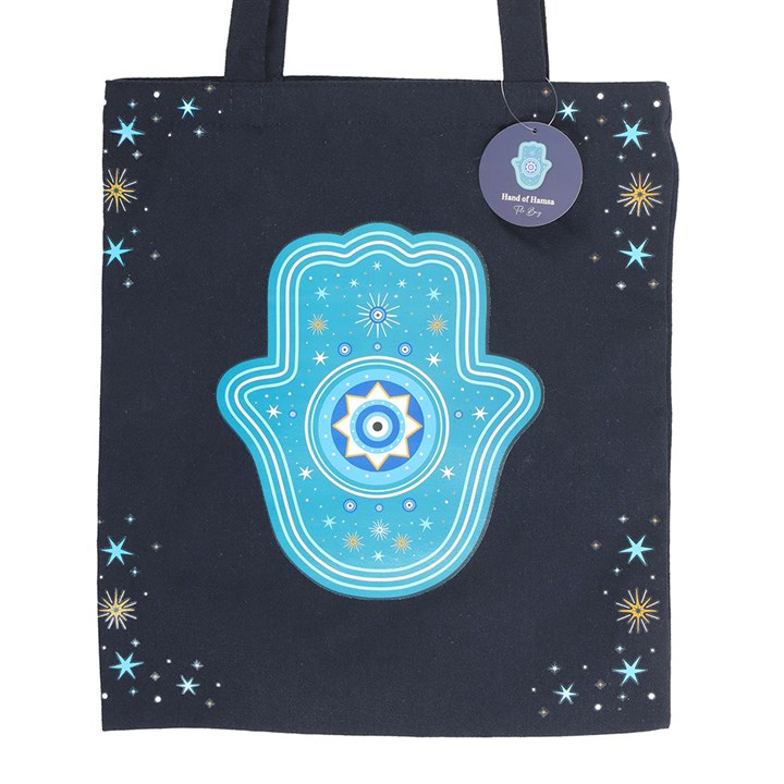 Hand of Hamsa Polycotton Tote Bag, image 3 of 3