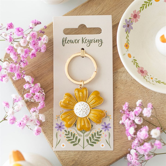Yellow Daisy Keyring, image 1 of 5