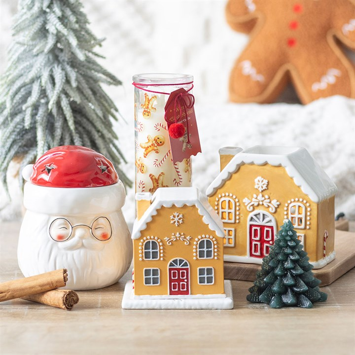 Candy Cane Gingerbread House Incense Cone Holder, image 5 of 5