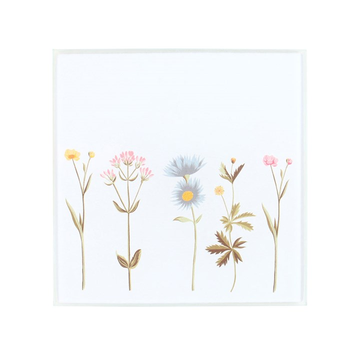 Floral Glass Coaster Set, image 3 of 4