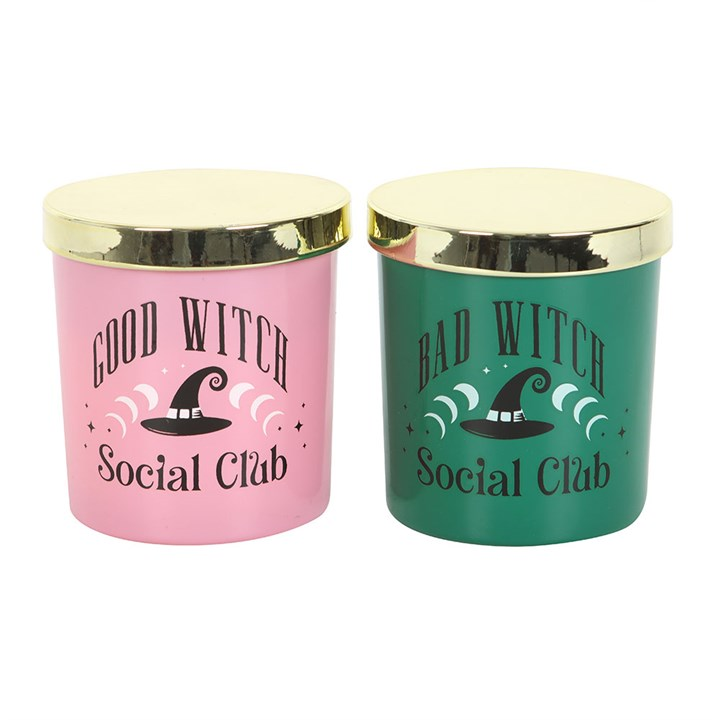 Set of 2 Good Witch and Bad Witch Scented Glass Candles, image 2 of 3