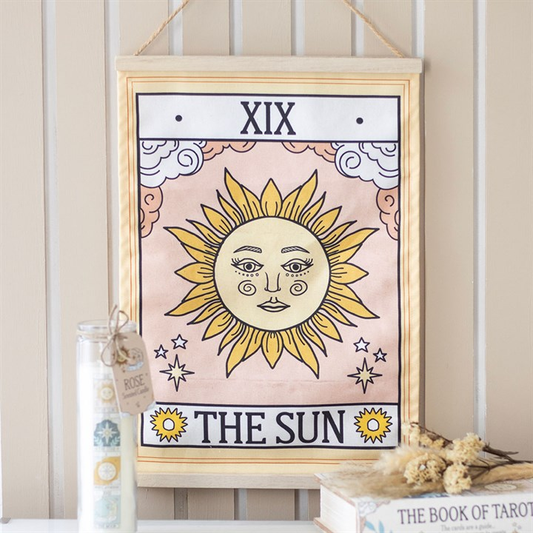 The Sun Vintage Tarot Wall Hanging, image 1 of 4