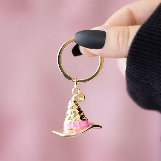 Good Witch Alloy Witch Hat Keyring, image 1 of 4