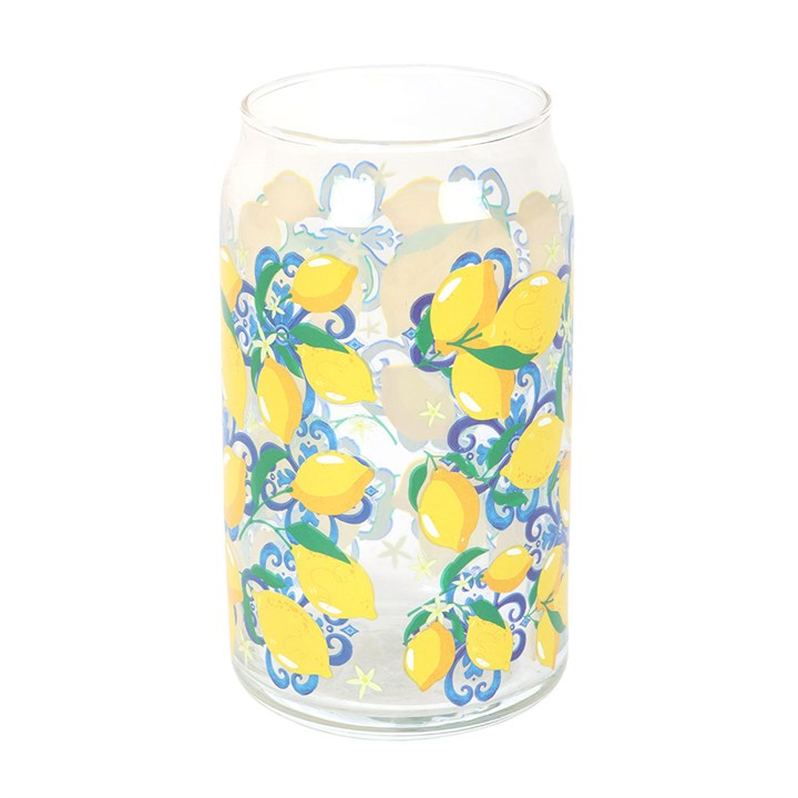 Lemon Print Can Glass, image 4 of 6