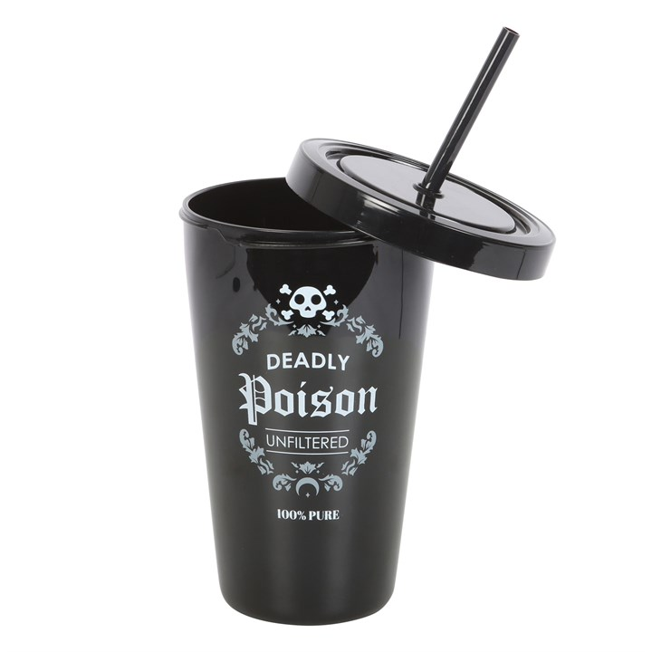 Deadly Poison Plastic Tumbler with Straw, image 2 of 5