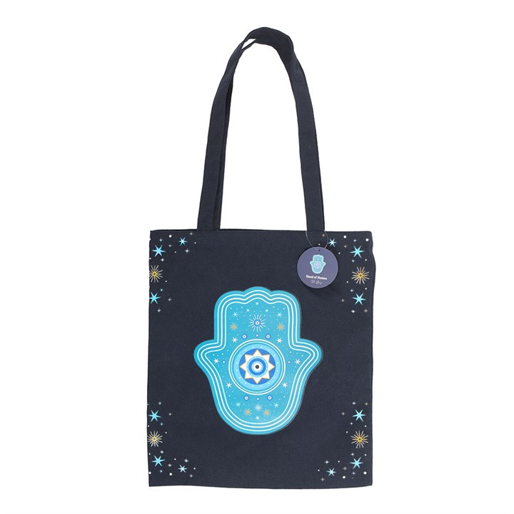 Hand of Hamsa Polycotton Tote Bag, image 2 of 3